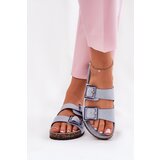 Boto Women's sandals with buckles on cork sole blue Sercele | ePonuda.com
