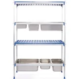 Aluminijasta gostinska odlagalna polica za kuhinjo za posode GN1/1, širina 112 cm, (21387839)