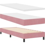  Krevet s Box Spring madracem u ružičastoj boji 80x200 cm baršun | shoptok.hr