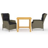  3-dijelni vrtni blagovaonski set smeđi | shoptok.hr