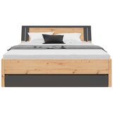 Mömax Postelja S Predali Saturn, Temno Siva, Hrast, 180x200 | Shoptok.si
