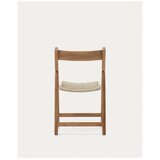 Kave Home Leseni vrtni stol v beli in naravni barvi Dandara - | Shoptok.si