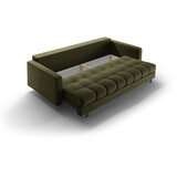 Cosmopolitan Design Zelena žametna raztegljiva sedežna garnitura s prostorom za shranjevanje 222 cm Bali – | Shoptok.si