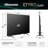 Hisense TV QLED 65E7Q PRO Quantum Dot, (6942351413709) | shoptok.hr