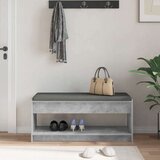  Haldna klop z blazino s polico Betonsko siva 103 x 38 x 45 cm, (5000155634) | Shoptok.si