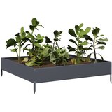  Povišena vrtna gredica antracit 100x100x26 cm čelik | shoptok.hr