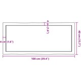 Stolna ploča svjetlosmeđa 100x40x(2-4) cm obrađena hrastovina | shoptok.hr