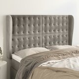  Uzglavlje s ušima svjetlosivo 147x23x118/128 cm baršunasto | shoptok.hr