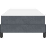  Postelja boxspring z vzmetnico Temno siva 80 x 210 cm Žamet | Shoptok.si