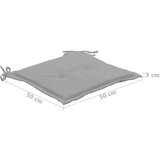  Jastuci za vrtne stolice 2 kom sivi 50 x 50 x 3 cm od tkanine | shoptok.hr
