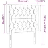  LED uzglavlje crno 93x16x118/128 cm baršunasto | shoptok.hr