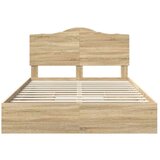  Postelja s shranjevanjem z vzglavjem Sonoma hrast 160 x 200 cm, (5000106727) | Shoptok.si