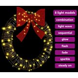 Vijenac s 80 LED svjetlima Topla bijela 90 x 90 x 9 cm Ratan | shoptok.hr