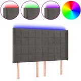  LED uzglavlje tamnosivo 147x16x118/128 cm baršunasto | Eponuda.com