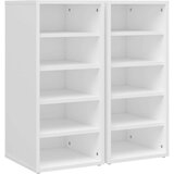 vidaXL Omarica za čevlje 2 kosa bela 31,5x35x70 cm iverna plošča | Shoptok.si