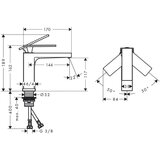 Hansgrohe 73011000 tecturis e ecosmart+ 110 armatura za umivalnik | Shoptok.si