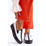 Kesi Women's slip-on leather sneakers white Nathalie | shoptok.hr
