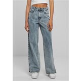 UC Ladies Ladies Wide Leg Slit Denim tinted lightblue washed | Shoptok.si