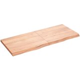 Maison Chic Stenska polica - Viseča Polica svetlo rjava 120x50x(2-4) cm trdna hrastovina, (21784556) Cene