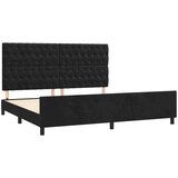  Za krevet s uzglavljem crni 200x200 cm baršunasti | shoptok.hr