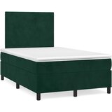  box spring s madracem tamnozeleni 120x190 cm baršunasti | shoptok.hr