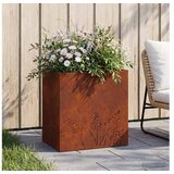 vidaXL Vrtna saksija Rđa 50 x 30 x 49 cm Otporni čelik - Otporni čelik 50 x 30 x 49 cm 1 | shoptok.hr
