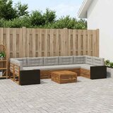  Set vanjskih sofa 8 pcs Prirodna i svjetlosiva | Eponuda.com