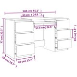  Pisaći stol boja hrasta sonome 140 x 50 x 77 cm od iverice | shoptok.hr