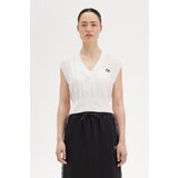 Fred Perry CABLE KNIT TANK Bijela | shoptok.hr