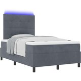  Okvir kreveta s madracem i LED-om tamno siva 120x190 cm baršun | shoptok.hr