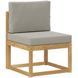  Set vanjskih sofa 5 kom. Bijela i svjetlosiva Poliester | shoptok.hr