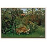  Slika - Henri Rousseau – Le Lion ayant faim se jette sur l\'Antilope 90x60 U prirodnom drvenom okviru | shoptok.hr