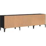 TV ormar Crni hrast 150 x 30 x 45 cm Obrađeno drvo i čelik | shoptok.hr