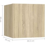  8-dijelni set TV ormarića boja hrasta sonome konstruirano drvo | shoptok.hr