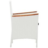  Zunanja jedilna garnitura 9-delna poli ratan bela, (20679674) | Shoptok.si