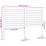  Uzglavlje za krevet crno 156 x 4 x 100 cm od masivne borovine | shoptok.hr