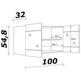 Lesnina-XXXL omarica milano, antracit, hrast, Š.100 | Shoptok.si
