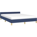  Okvir kreveta s uzglavljem bez madraca plavi 140x190 cm tkanine | shoptok.hr