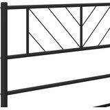  Metalni okvir za krevet s uzglavljem crni 135x190 cm | shoptok.hr