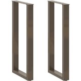 vidaXL Noge za barsko mizo v obliki črke U, 2 kosa, naravno jeklo, 40 x (100-101) cm, jeklo | Shoptok.si