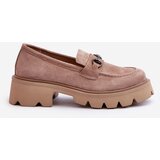 VINCEZA Chunky Women's Suede Moccasins Beige Neloria | shoptok.hr