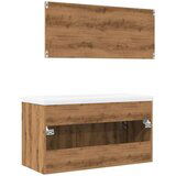 vidaXL Kopalniška garnitura 3-delna artisan hrast inženirski les | Shoptok.si