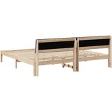  Okvir kreveta Smeđa i taupe 200 x 200 cm Masivna borovina | shoptok.hr