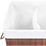  Košara za perilo iz bambusa 2-delna rjava 72 L, (20704837) | Shoptok.si