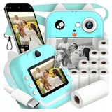 Otroški LCD instant fotoaparat s tiskalnikom + 10 trakovi moder, (21732893)