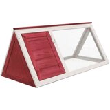 vidaXL Kletka za male živali in zajčke rdeča iz lesa | Shoptok.si