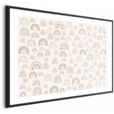  Plakat - Rainbows and Hearts 90x60 Crni okvir s margom | shoptok.hr