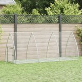 vidaXL Kletka za zajce srebrna 300x105x120 cm pocinkano jeklo | Shoptok.si