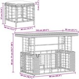  Vrtni set za objed s jastukom 4 pcs Prirodna i Bijela | shoptok.hr