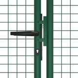 vidaXL mrežasta vrtna vrata iz jekla 390x125 cm zelena | Shoptok.si